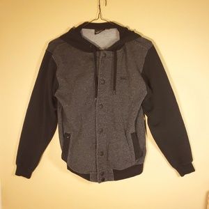 Vans Gray and Black Varsity Style Hoodie